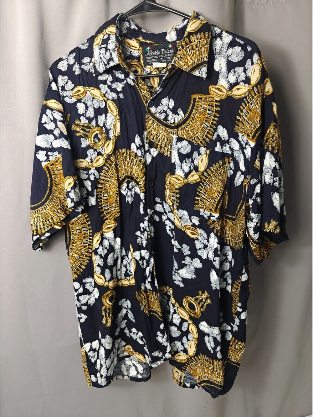 Vintage Alberto Oriani Men’s XL Short Sleeve Shirt Designed in Italy / New York